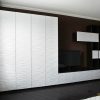 Горка для гостиной в стиле минимализм черно-белого цвета с 3Д фасадами