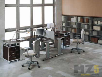 Мебель из ДСП для офиса со стеллажом