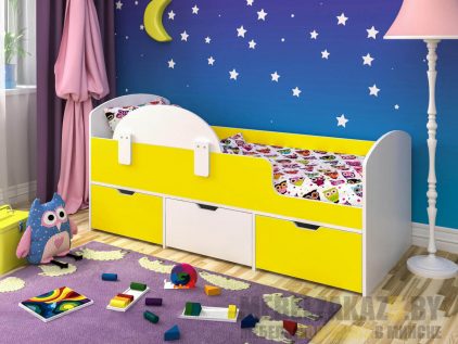 Кровать для детей от 3 лет с бортиком