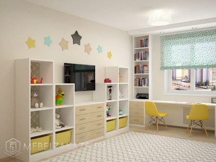 Современная детская мебель в комнату для девочки