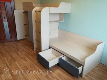 Мебель в детскую для двух детей в современном стиле