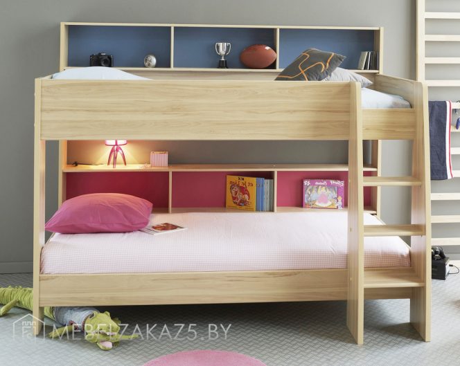 Современная двухъярусная кровать для детской комнаты