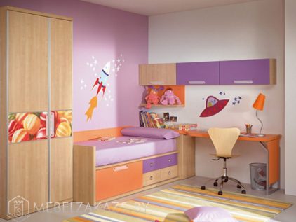 Современная мебель в комнату для трехлетней девочки