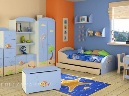 Комплект мебели в морском стиле для трехлетнего мальчика