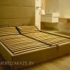 Современная двухместная кровать из массива